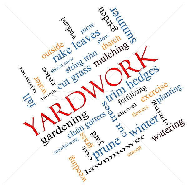 Yardwork Word Cloud Concept Angled Stock photo © mybaitshop
