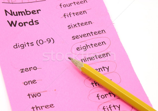 Learning your number words Stock photo © mybaitshop