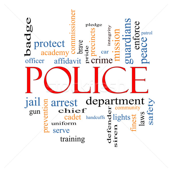 Police Word Cloud Concept Stock photo © mybaitshop