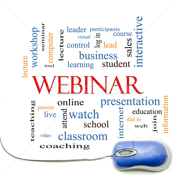 Webinar Word Cloud Concept with mouse Stock photo © mybaitshop