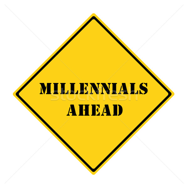 Millennials Ahead Sign Stock photo © mybaitshop