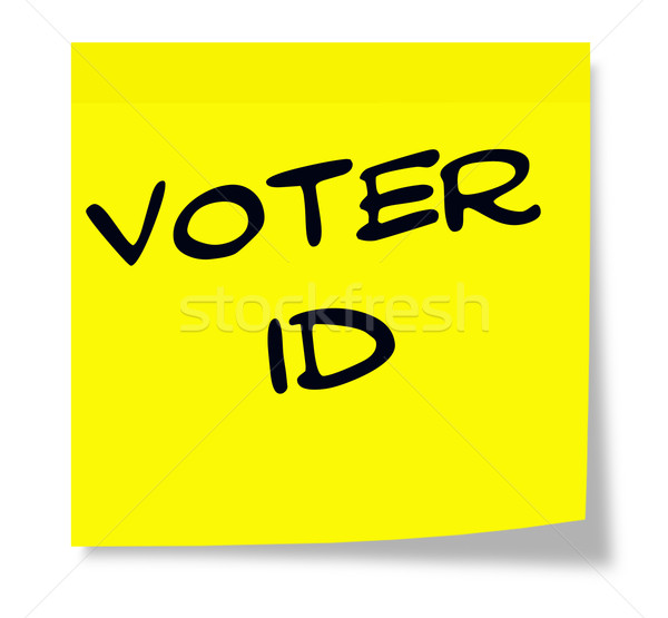 Voter ID written on a yellow sticky note Stock photo © mybaitshop