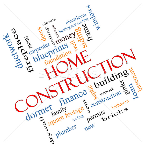 Home Construction Word Cloud Concept Angled Stock photo © mybaitshop