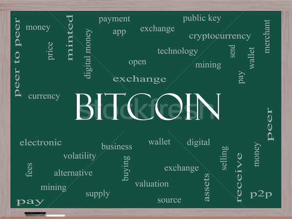Wort-Wolke Tafel groß digitalen Geld Stock foto © mybaitshop