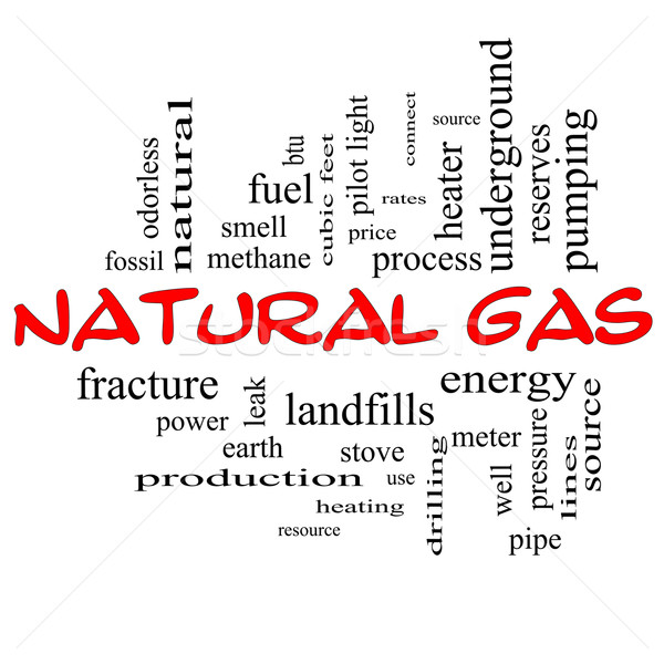 Földgáz szófelhő piros nagyszerű energia erő Stock fotó © mybaitshop