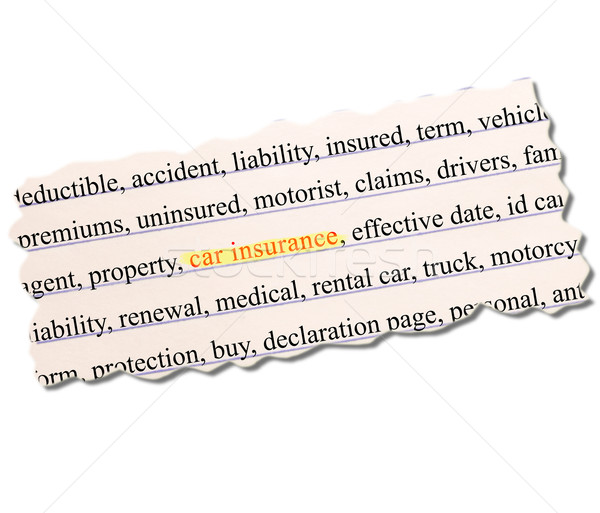 Stock photo: Car Insurance Paper Word Concept