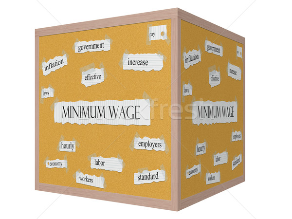 Salaire 3D cube mot magnifique [[stock_photo]] © mybaitshop