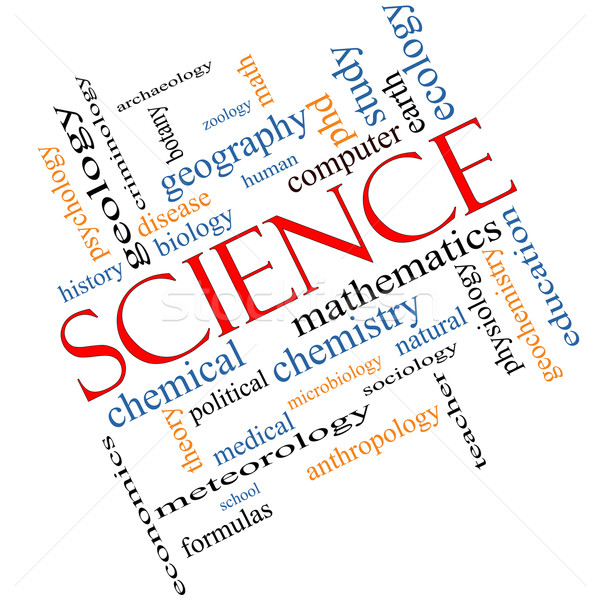 Stock photo: Science Word Cloud Concept Angled