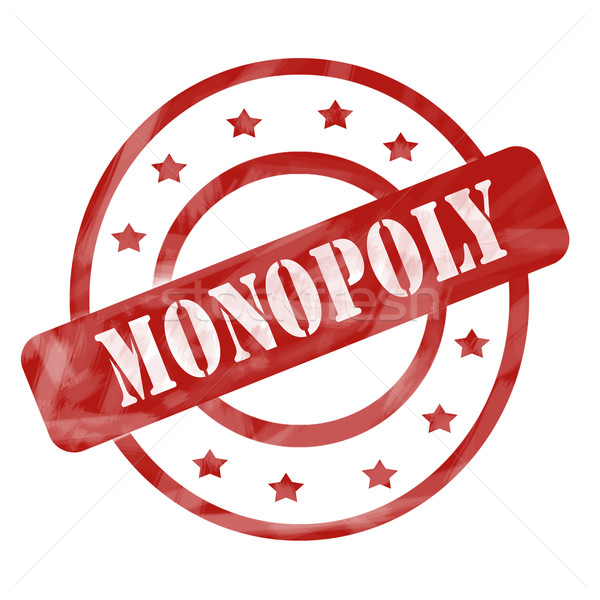 Monopoly Red Weathered Stamp Circles and Stars Stock photo © mybaitshop