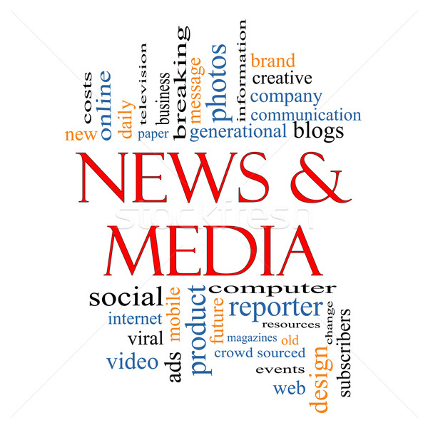 News and Media Word Cloud Concept Stock photo © mybaitshop