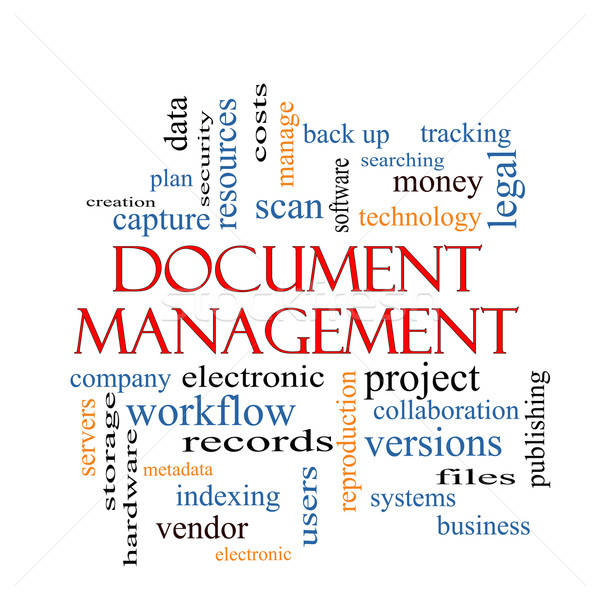 Document Management Word Cloud Concept Stock photo © mybaitshop