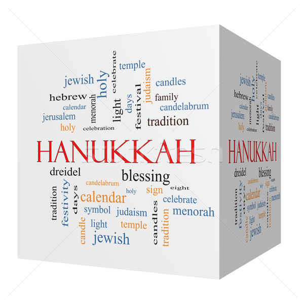 Hanukkah 3D cube Word Cloud Concept Stock photo © mybaitshop