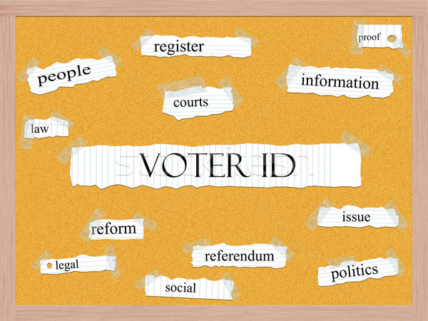Voter ID Corkboard Word Concept Stock photo © mybaitshop