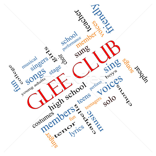 Glee Club Word Cloud Concept Angled Stock photo © mybaitshop