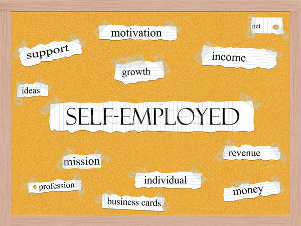 Self-Employed Corkboard Word Concept Stock photo © mybaitshop