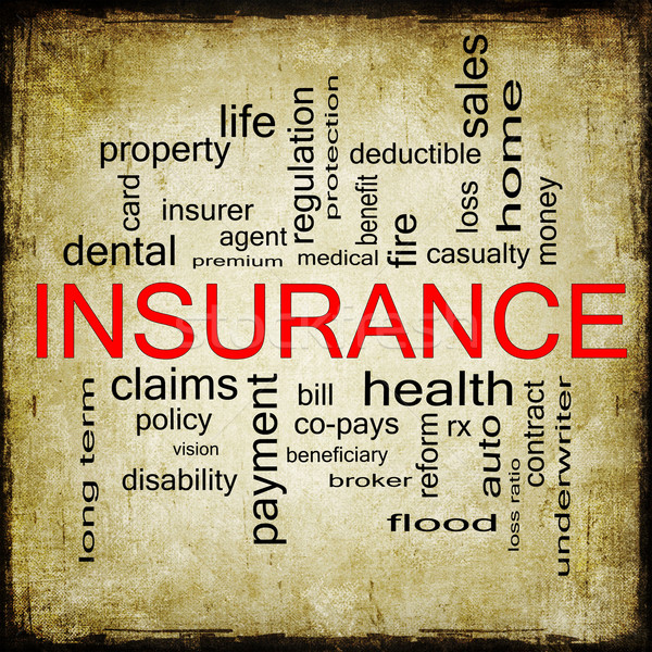 Grunge Insurance Word Cloud Concept Stock photo © mybaitshop