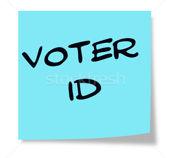 Voter ID written on a blue sticky note Stock photo © mybaitshop