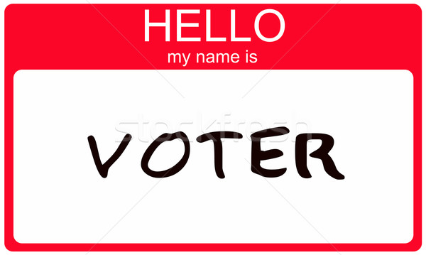 Hallo Name Wähler rot weiß Stock foto © mybaitshop