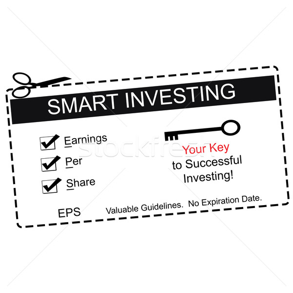 EPS Smart Investing Black Coupon Stock photo © mybaitshop