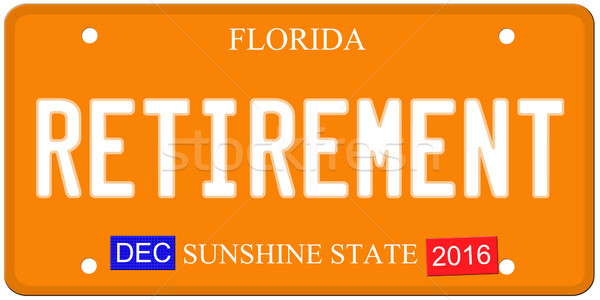 Retirement Florida License Plate Stock photo © mybaitshop
