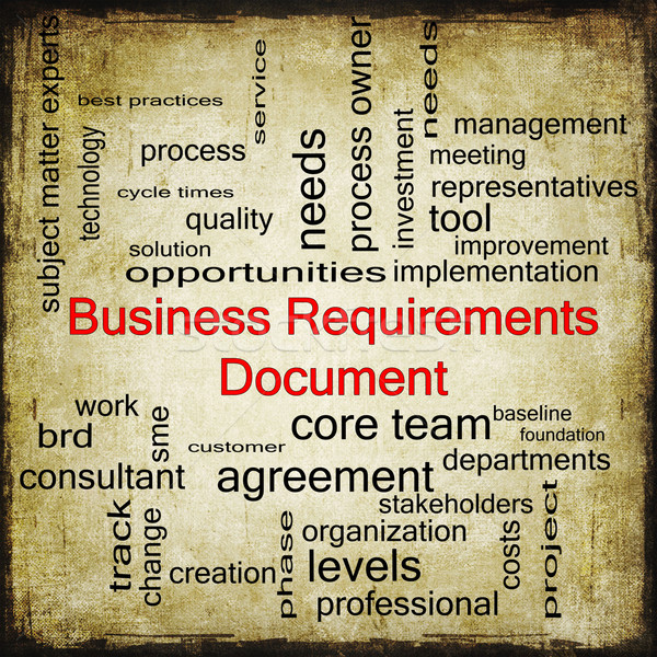 Business Requirements Document Word Cloud Concept in Grunge Stock photo © mybaitshop