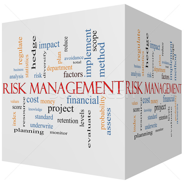 Risk Management 3D cube Word Cloud Concept Stock photo © mybaitshop