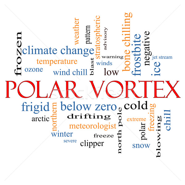 Polar Wirbel Wort-Wolke groß kalten Wind Stock foto © mybaitshop