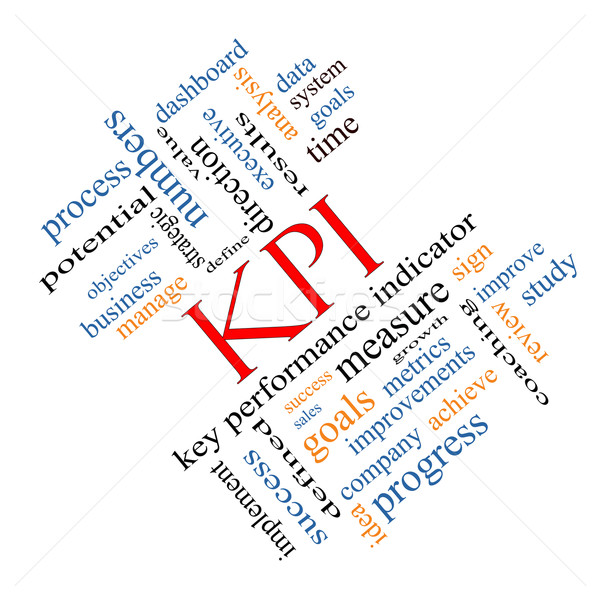 KPI Word Cloud Concept Angled Stock photo © mybaitshop