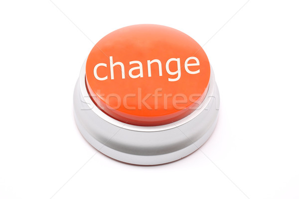 Large red Change button Stock photo © mybaitshop