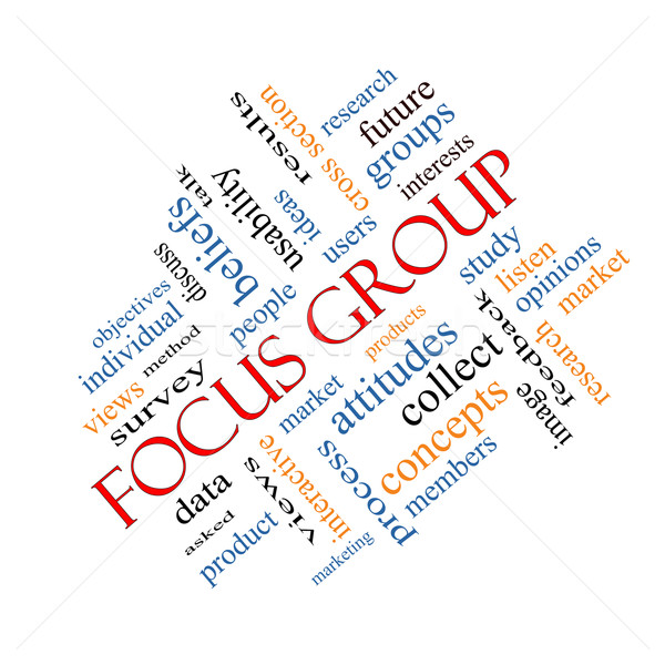 Focus group nor cuvant cercetare asculta Imagine de stoc © mybaitshop