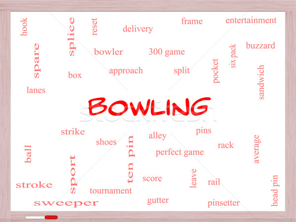 Bowling word cloud frame sciopero Foto d'archivio © mybaitshop