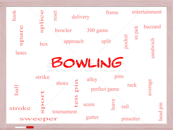 Bowling nuage de mots magnifique cadre grève [[stock_photo]] © mybaitshop