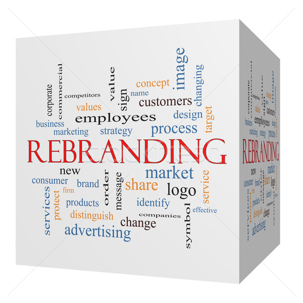 Rebranding 3D cube Word Cloud Concept Stock photo © mybaitshop