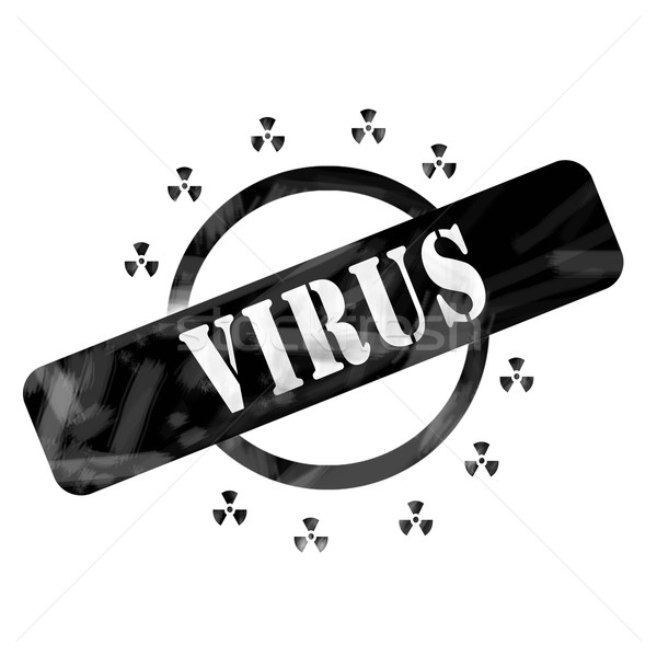 Stock fotó: Fekete · viharvert · vírus · bélyeg · kör · szimbólumok