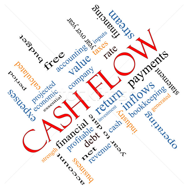 Flusso di cassa word cloud ritorno investimento business Foto d'archivio © mybaitshop
