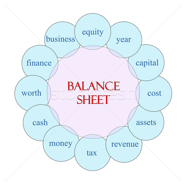 Сток-фото: баланса · лист · слово · круга · капитал
