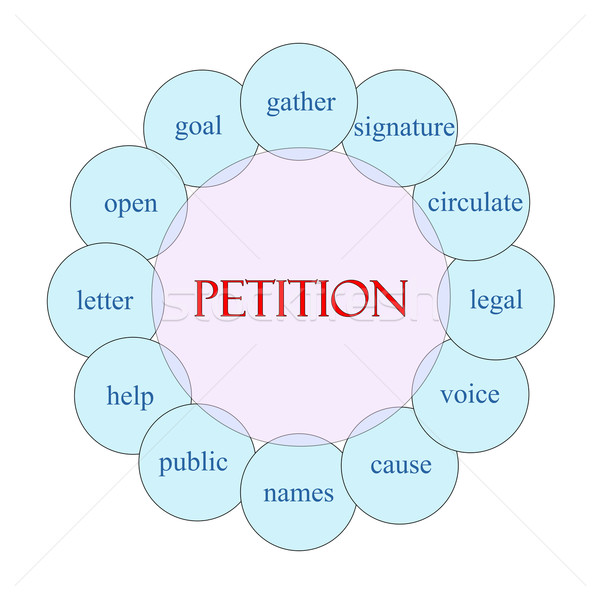 Petizione parola diagramma rosa blu Foto d'archivio © mybaitshop