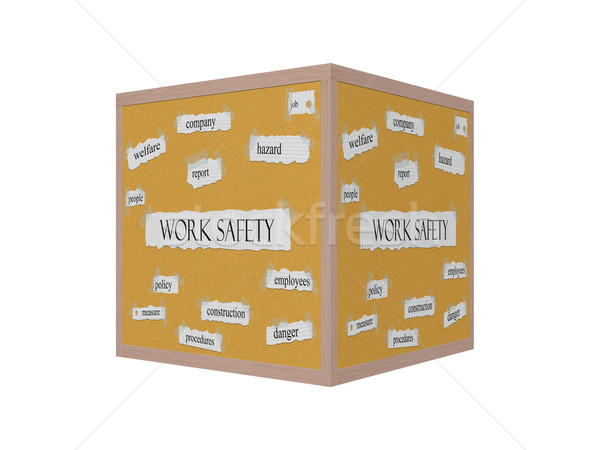 Work Safety 3D Corkboard Word Concept Stock photo © mybaitshop