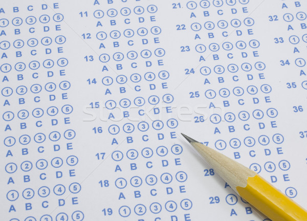 Blue Scantron Test with Pencil Stock photo © mybaitshop