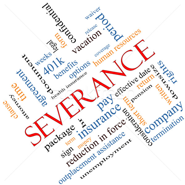 Severance Word Cloud Concept Angled Stock photo © mybaitshop