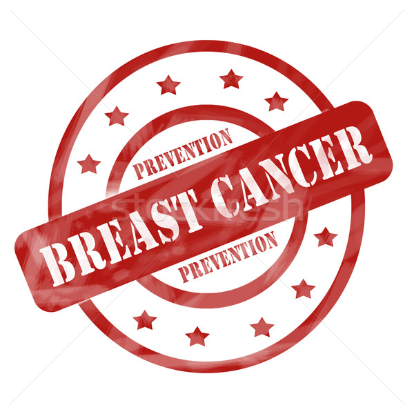 Czerwony wyblakły rak piersi zapobieganie pieczęć circles Zdjęcia stock © mybaitshop