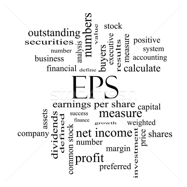 EPS Word Cloud Concept in black and white Stock photo © mybaitshop