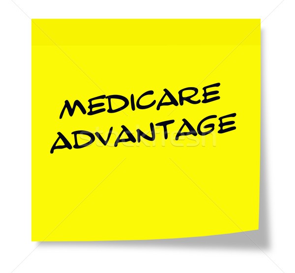 Medicare Advantage Yellow Sticky Note Stock photo © mybaitshop
