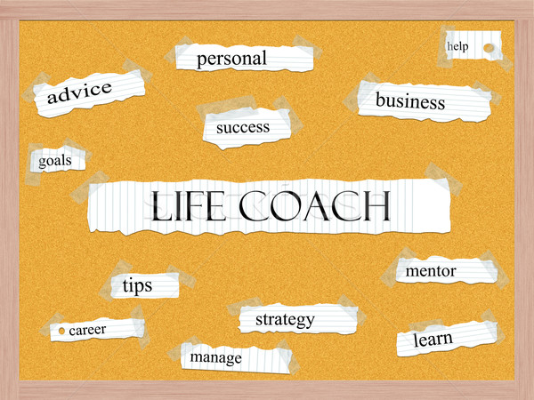 Life Coach Corkboard Word Concept Stock photo © mybaitshop