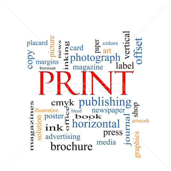 Print Word Cloud Concept Stock photo © mybaitshop