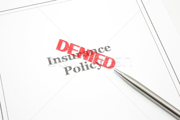 Versicherung Politik verweigert Stift Wort rot Stock foto © mybaitshop
