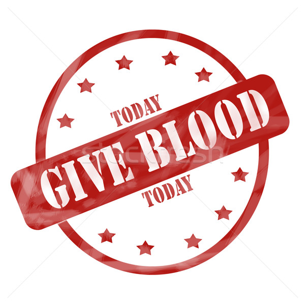 Rojo capeado dar sangre hoy sello Foto stock © mybaitshop