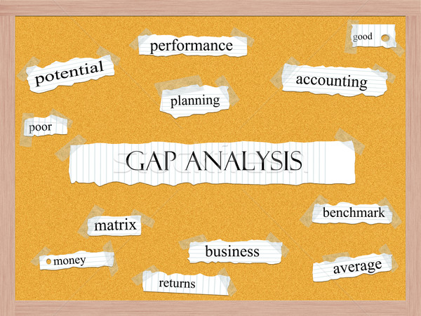 Gap Analysis Corkboard Word Concept Stock photo © mybaitshop