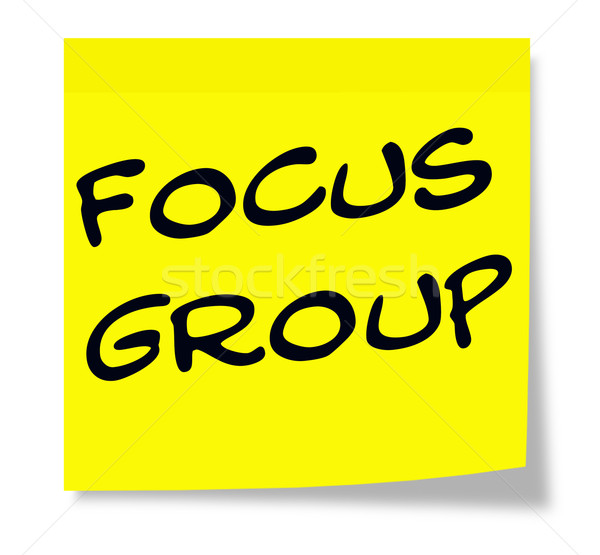 Groupe de discussion note écrit papier jaune note collante [[stock_photo]] © mybaitshop