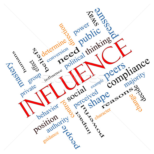 Influence Word Cloud Concept Angled Stock photo © mybaitshop